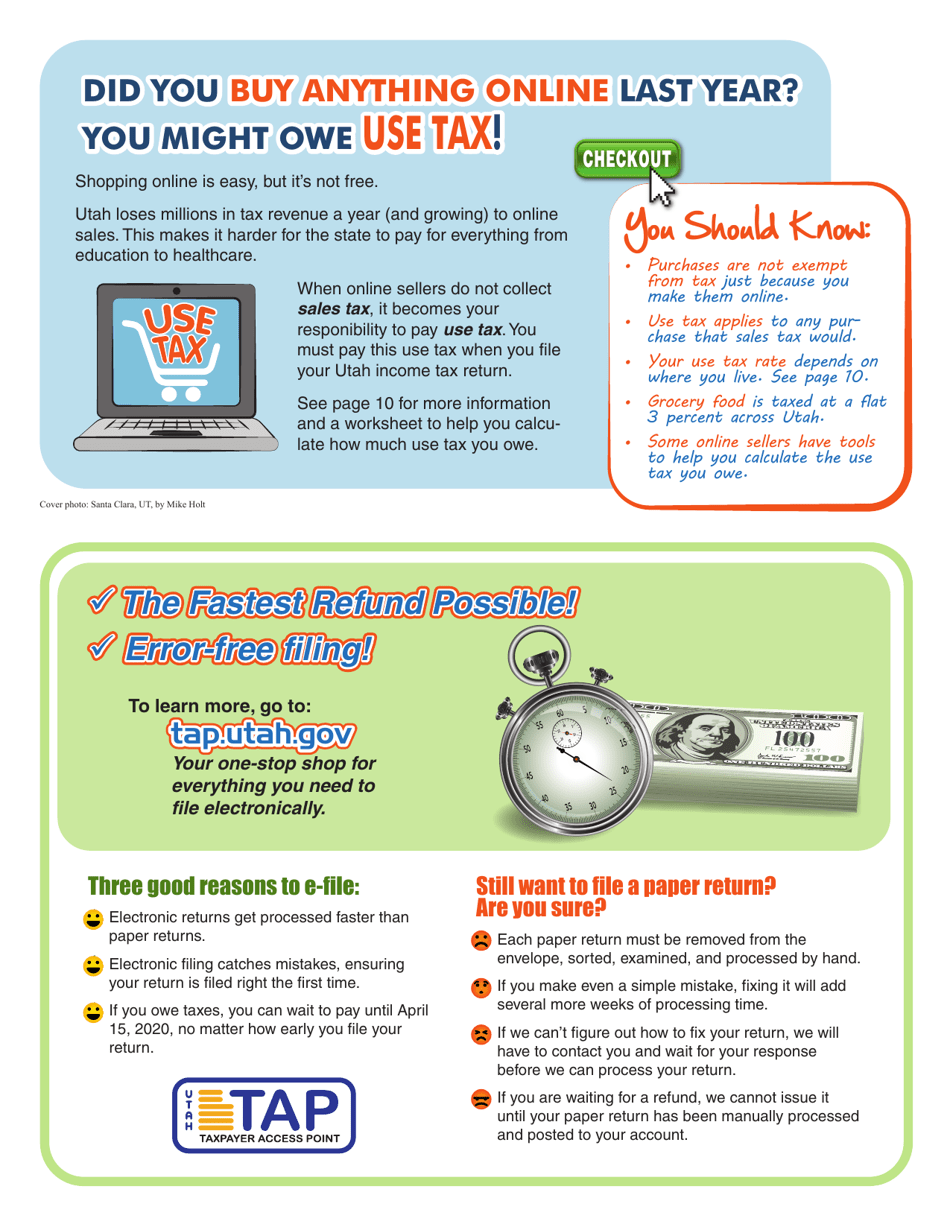 Instructions for Form TC-40 Utah Individual Income Tax Return - Utah, Page 2