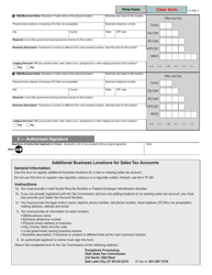 Form TC-69B Additional Business Locations for a Sales Tax Account - Utah, Page 2