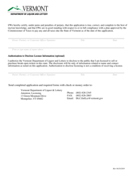 Break Open Ticket Application for Manufacturers and Distributors - Vermont, Page 2