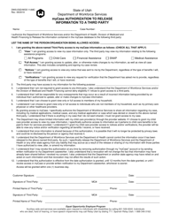 Form DWS-ESD/WDD114MC Mycase Authorization to Release Information to a Third Party - Utah