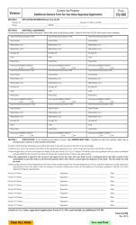 Document preview: Form CU-302 Additional Owners Form for Use Value Appraisal Application - Vermont