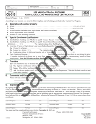 Sample VT Form CU-313 Use Value Appraisal Program Agricultural Land and Buildings Certification - Vermont, Page 2
