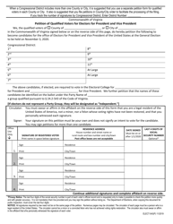 Form ELECT-543(P) &quot;Petition of Qualified Voters for Electors for President and Vice President&quot; - Virginia