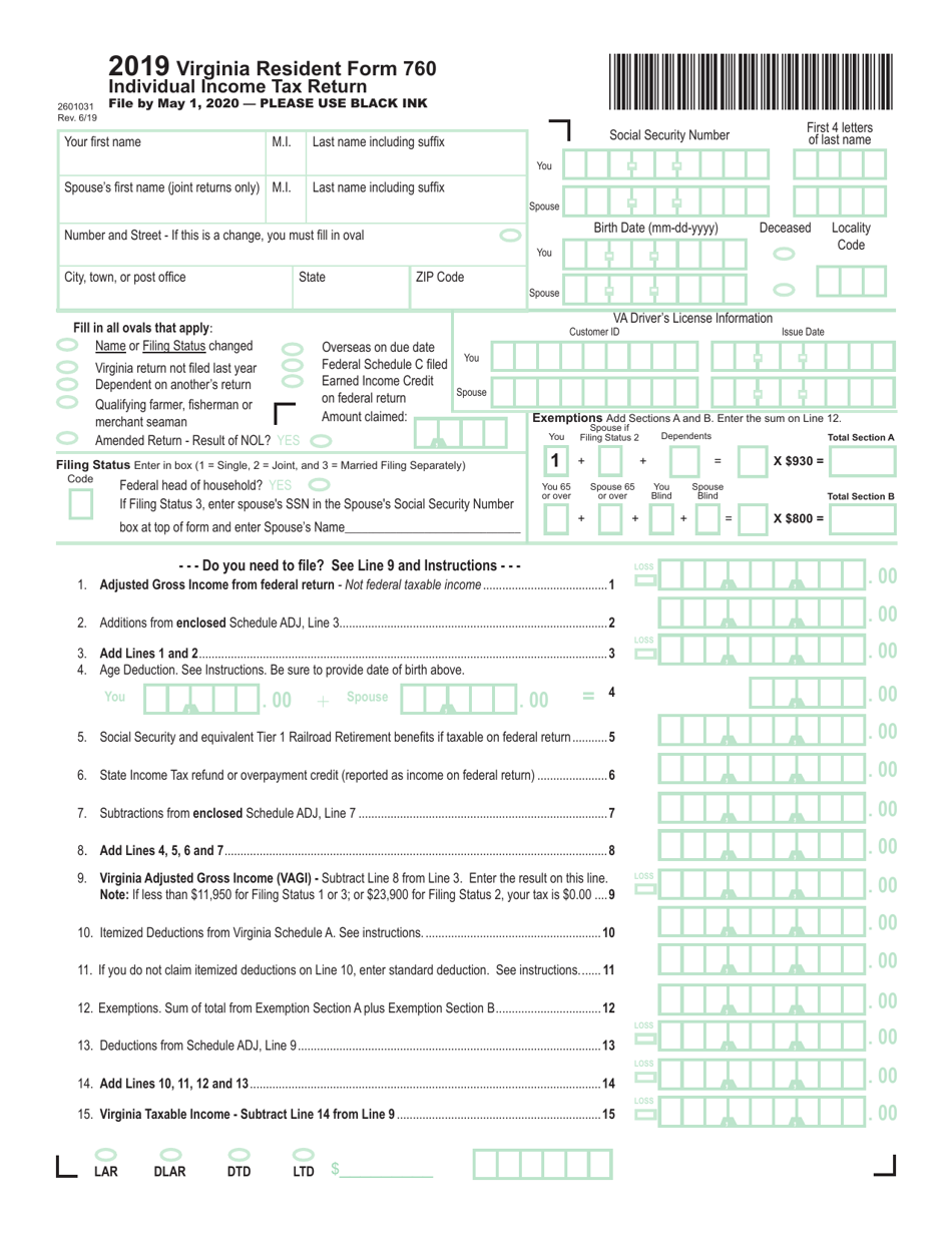 Form 760 Download Fillable PDF Or Fill Online Resident Individual 