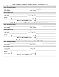 Form ST-50 Temporary Sales Tax Certificate/Return (Use for Shows or Events on or After January 1, 2020) - Virginia, Page 2