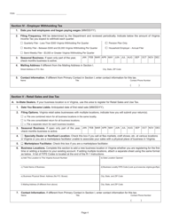 Form R-1 Business Registration Form - Virginia, Page 4