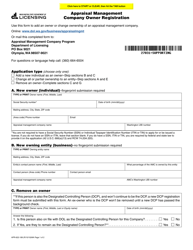Document preview: Form APR-622-189 Appraisal Management Company Owner Registration - Washington