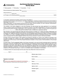 Form AUCT-682-001 Auctioneer/Auction Company Registration Application - Washington, Page 4