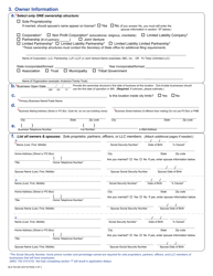 Form BLS-700-028 Business License Application - Washington, Page 2