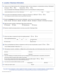 Form BLS-700-028 Business License Application - Washington, Page 3