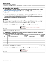 Form DTS-661-002 Driver Training School Instructor License Application - Washington, Page 3
