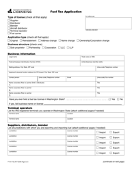Form FT-441-750 Fuel Tax Application - Washington, Page 2