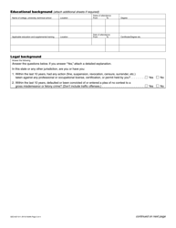 Form GEO-637-011 Geologist Specialty License Application - Washington, Page 3