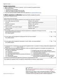 Form ENLS-651-035 &quot;On-Site Wastewater Treatment Systems Designer Experience Verification&quot; - Washington, Page 3
