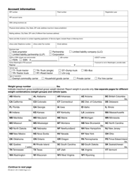 Form PR-450-011 International Registration Plan (Irp) Application - Washington, Page 2
