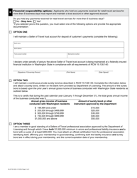 Form BLS-700-322 Sellers of Travel Addendum - Washington, Page 2