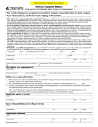 Document preview: Form DLR-430-510 Vehicle Impound Notice - Washington