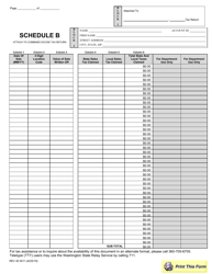 Form REV40 0011-1 Schedule B Credit for Sales Taxes Paid on Bad Debts - Washington, Page 2