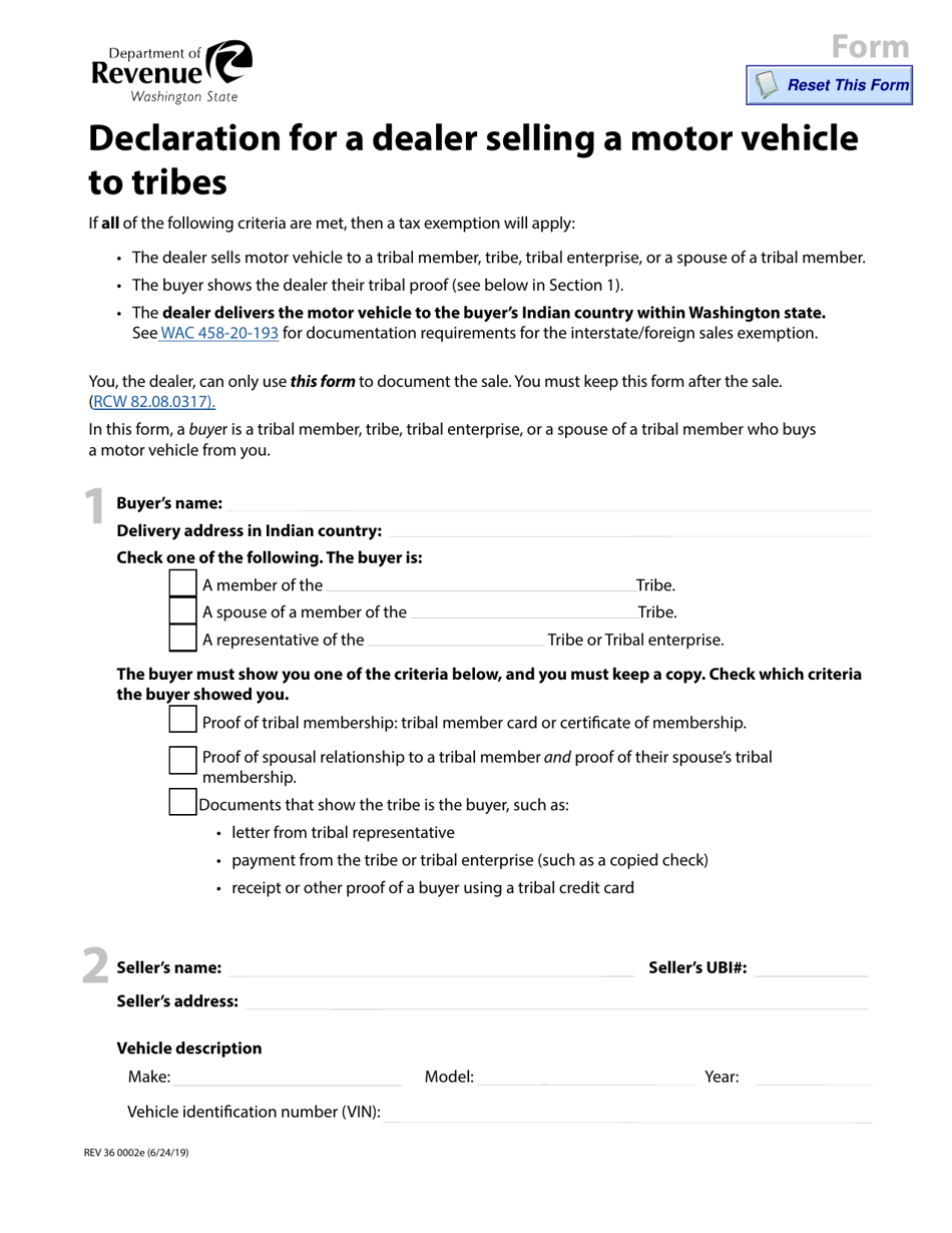 Form REV36 0002E Fill Out, Sign Online and Download Fillable PDF