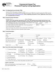 Form REV87 1002E Commercial Vessel Tax Personal Property Listing Application - Washington, Page 2