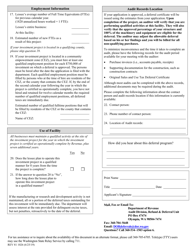Form REV81 1026 High Unemployment County Application for Sales and Use Tax Deferral for Lessor - Washington, Page 3