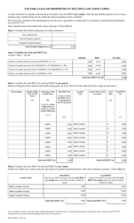 Form REV84 0001A Real Estate Excise Tax Affidavit for Sales/Transfers - Washington, Page 2