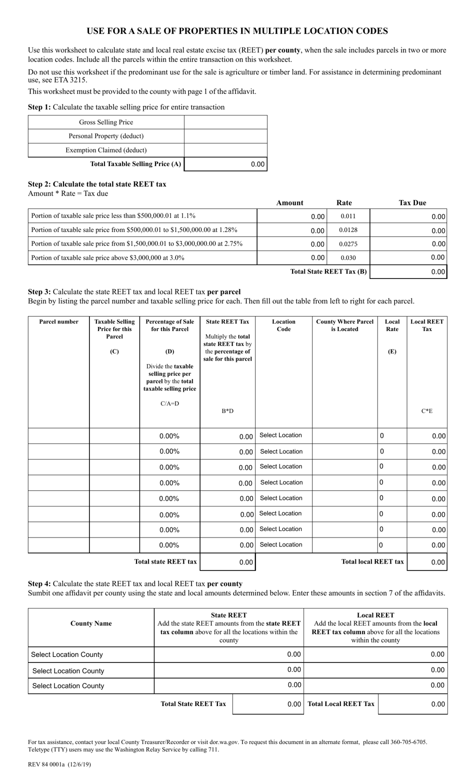 Form REV84 0001A - Fill Out, Sign Online and Download Fillable PDF ...