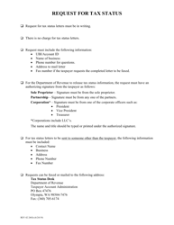 Form REV42 2443E Request for Tax Status - Washington, Page 2