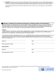 Form REV50 0001E Review Petition - Washington, Page 2