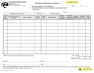 Document preview: Form REV82 2103 Schedule C2 Smokeless Tobacco - Washington