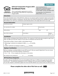 Form DRS D112 Dcp Extended Enrollment Form - Washington, Page 3