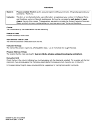 DSHS Form 02-691 Student Class Evaluation - Washington, Page 2