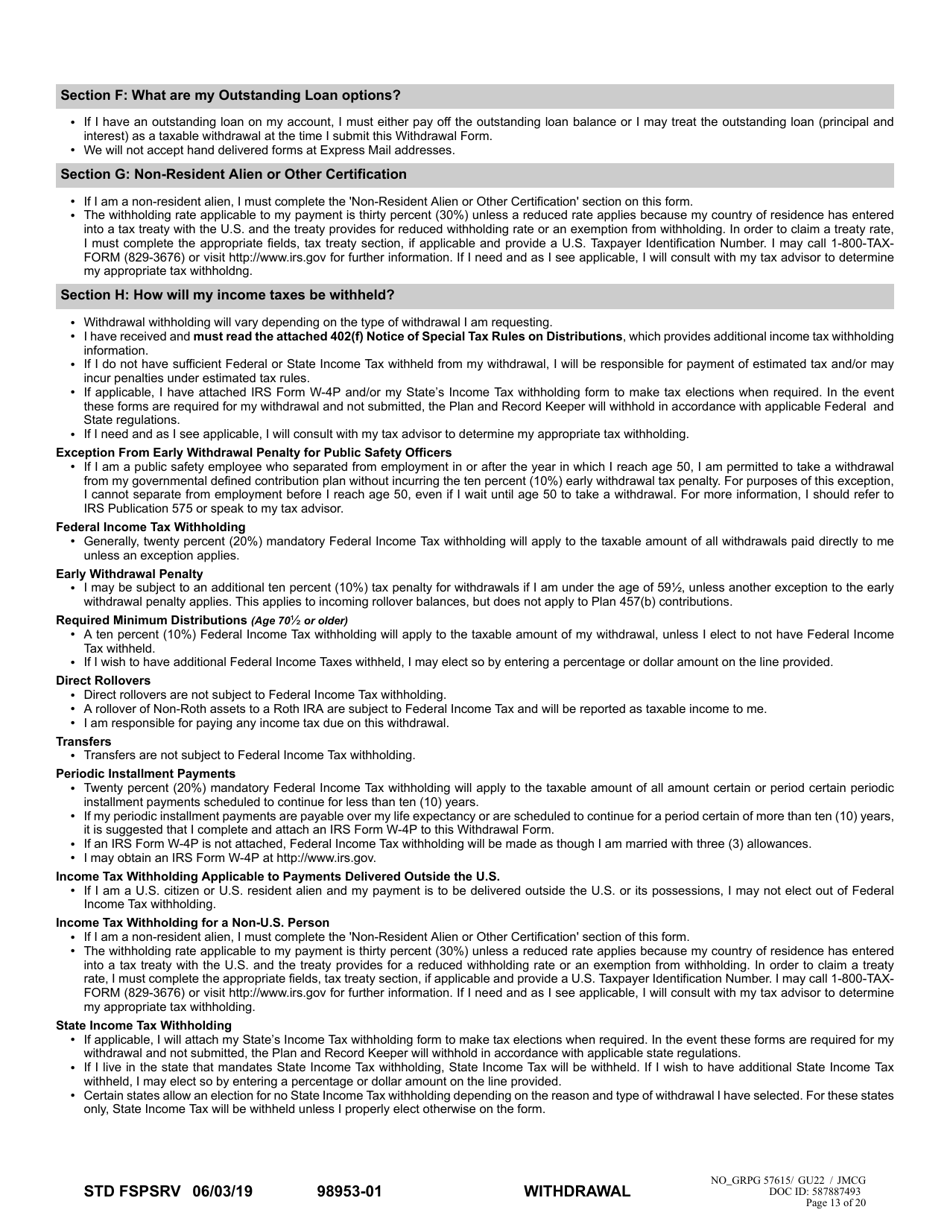 Separation From Employment Withdrawal Request - Washington, Page 13