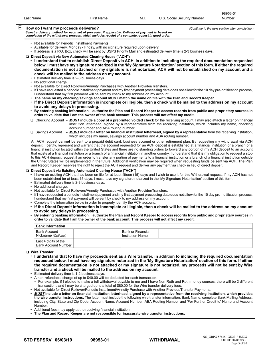 Separation From Employment Withdrawal Request - Washington, Page 5