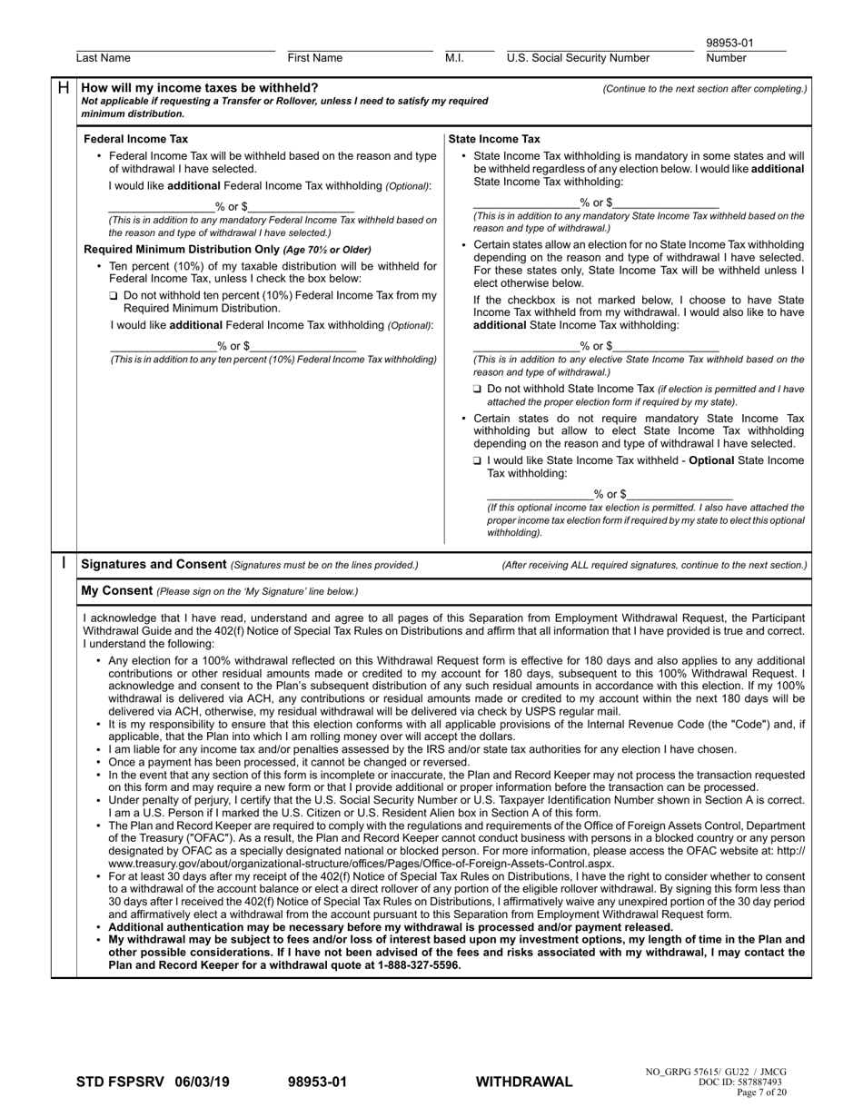 Separation From Employment Withdrawal Request - Washington, Page 7