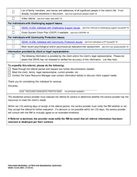 DSHS Form 10-232 Provider Referral Letter for Residential Services - Washington, Page 2