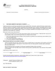 DSHS Form 10-301 Notification of Eligibility Review - Washington (Somali)