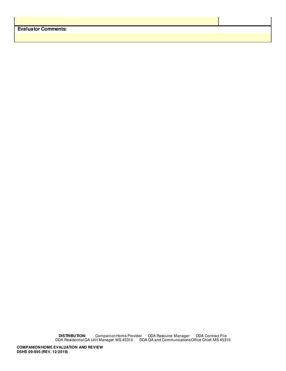 DSHS Form 09-995 Companion Home Evaluation and Review - Washington, Page 14