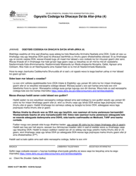 Document preview: DSHS Form 10-377 Notification of Age Four (4) Eligibility Expiration - Washington (Somali)