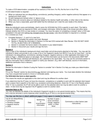 DSHS Form 10-468 Hcs/Aaa/Odhh/Dda Character, Competence and Suitability (Css) Determination for Unsupervised Access to Minors and Vulnerable Adults - Washington, Page 2