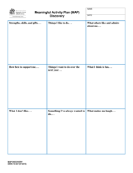 DSHS Form 10-637 Meaningful Activity Plan (Map) Discovery - Washington