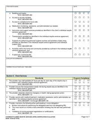 DSHS Form 10-639 Overnight Planned Respite Services (Oprs) Certification Evaluation - Washington, Page 4