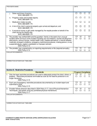 DSHS Form 10-639 Overnight Planned Respite Services (Oprs) Certification Evaluation - Washington, Page 6