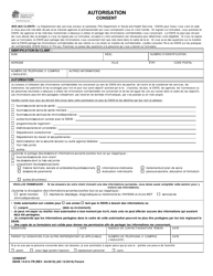 DSHS Form 14-012 Consent - Washington (French)