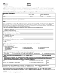 Document preview: DSHS Form 14-012 Consent - Washington (Turkish)