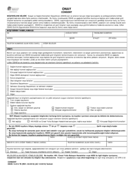 DSHS Form 14-012 Consent - Washington (Turkish)