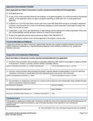 DSHS Form 14-542 Application for New Program Certification (Domestic Violence Intervention Treatment) - Washington, Page 2