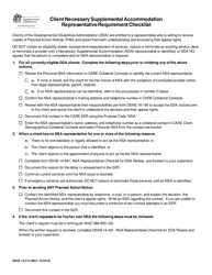 Document preview: DSHS Form 15-314 Client Necessary Supplemental Accommodation Representative Requirement Checklist - Washington