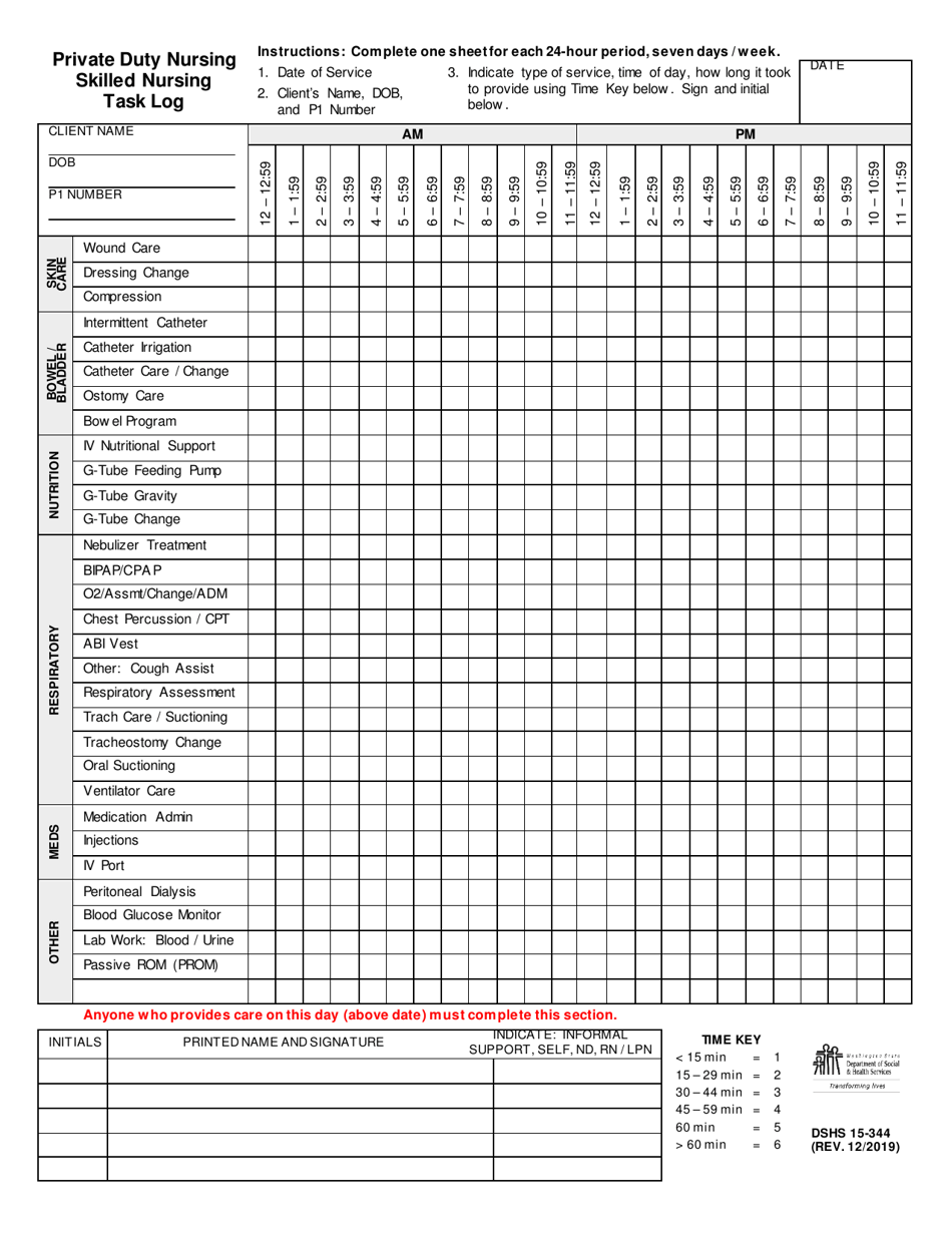 DSHS Form 15344 Fill Out, Sign Online and Download Printable PDF