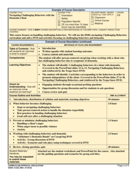 DSHS Form 15-552 Curriculum Approval Application - Washington, Page 2